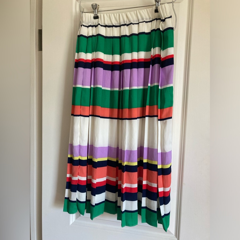 Halogen accordion pleated midi skirt